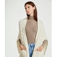 thumbnail image 1 of Ladies Aran Woollen Irish Wool Wrap with Pockets, Natural, One size, 1 of 5