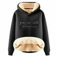 thumbnail image 1 of Ladies' Autumn And Winter Comfortable YES I'm Cold. ME 24:7 Printed And Thick Warm Hooded Sweatshirt Top (13), 1 of 2