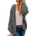 thumbnail image 1 of Ladies Autumn New Fashion Knitted Long Sleeve Casual Sweater Jacket, 1 of 2
