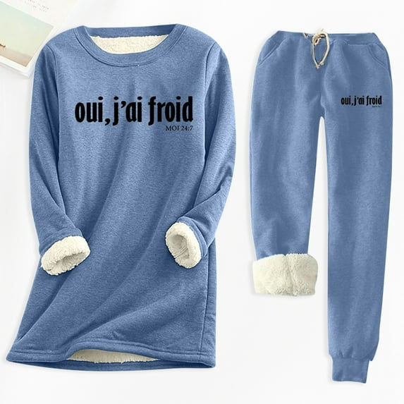 Ladies' Autumn And Winter Comfortable Printed And Thick Slim Fit Bottom Shirt Warm Set (3) Dressy Pant Suits for A Wedding plus Snowmobile Suit for Women Snow Pants Overalls Womens Graduation Outfit