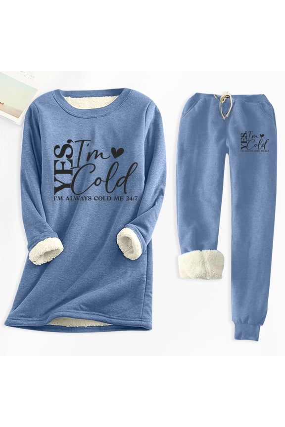 Ladies' Autumn And Winter ComfortablePrinted And Thick Slim Fit Bottom Shirt Warm Set (13) Suit for Petite Women Sweater And Pants for Women Wedding Pant Suits Petite Holly Suit Work Suits for Women