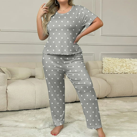 Ladies' Autumn And Winter New Casual Home Clothes Short Sleeved Trousers And European Style Star Studded Pajamas. Wide Leg Jumpsuits for Women Elegant Womens plus Size Rompers And Jumpsuits Women