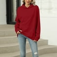 thumbnail image 1 of Ladies' Autumn And Winter New Casual Hooded Pocket Solid Color Hoodie Women's Athletic Hoodies Womens Hooded Sweatshirt Hoodies for Women Casual Tunic Sweatshirt Hooded Thin Sweatshirt Women Thick, 1 of 3