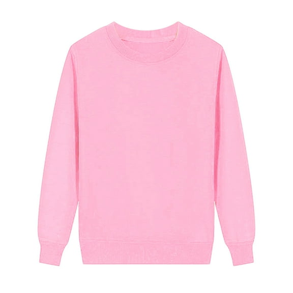 Ladies Autumn Winter O Neck Solid Color Pullover Sweatshirt Christmas Sweatshirts Women Hoodie Flannel Zip up Knit Long Sleeve Jacket Sweatshirt Women Mens Long Sleeve Shirt Hooded Warm Jacket Women