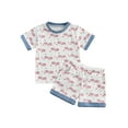 thumbnail image 1 of BemeyourBBs Baby Boy Fourth of July Outfits Flag Print T Shirt + Pocket Shorts, 1 of 5