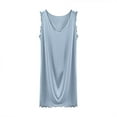 thumbnail image 1 of Women's Summer V Neck Sleeveless Nightgown Comfortable Sleepshirt For Home Relaxation Basic Solid Color Sleepwear, 1 of 2