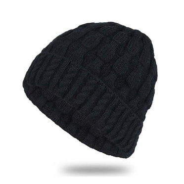 Ladies Autumn and Winter Knitted Cap Roll Edge Pullover Cap Warm Ski Hat