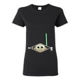 thumbnail image 1 of Ladies Baby Lightsabers Sword Weapons Movie TV Funny Parody DT T-Shirt Tee, 1 of 2