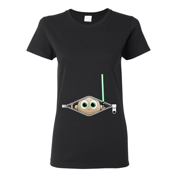 Ladies Baby Lightsabers Sword Weapons Movie TV Funny Parody DT T-Shirt Tee