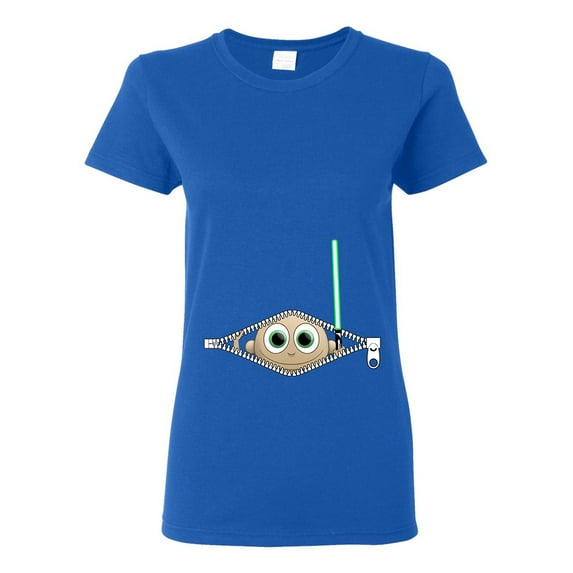 Ladies Baby Lightsabers Sword Weapons Movie TV Funny Parody DT T-Shirt Tee