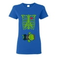 thumbnail image 1 of Ladies Baby Skeleton Baby Frankenstein Suit Halloween Horror Funny DT T-Shirt Tee, 1 of 2