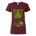 thumbnail image 1 of Ladies Baby Skeleton Frankenstein Halloween Horror Funny DT T-Shirt Tee, 1 of 2