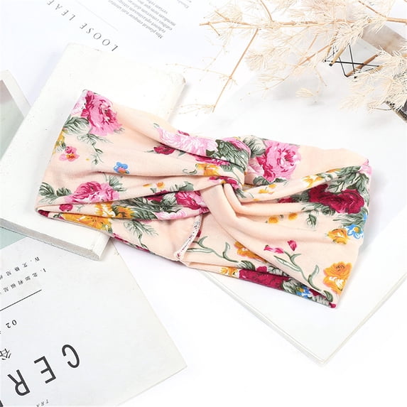 Ladies Bandana Turban Hair Band Stretch Elastic Headband Wide Hairband Head Wrap 1