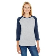 LAT Women's Baseball Fine Jersey Three-Quarter Sleeve Tee