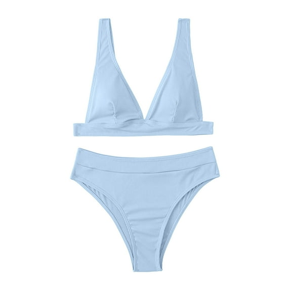 Ladies Bathing Suits Womens Swimsuits with Shorts 2-Piece Blue-1, Sizes S-XL