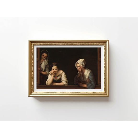 Ladies Bathroom Retro Restroom Wall Art, Unframed Paper Poster 8x10in