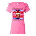 thumbnail image 1 of Ladies Bernie Sanders Bern Reindeer Ugly Christmas Funny DT T-Shirt Tee, 1 of 2