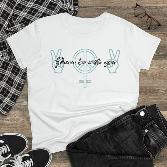 Ladies Bible Verse Shirt, Relaxed Fit Short Sleeve T-Shirt, Ladies Crewneck, Woman's Cotton Tee