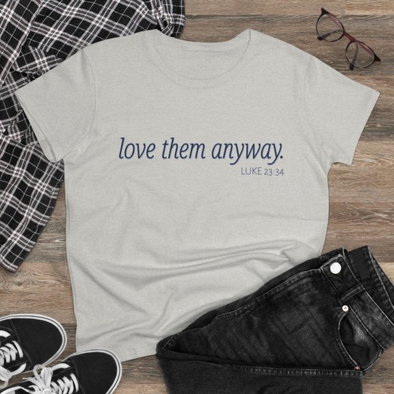 Ladies Bible Verse Shirt, Relaxed Fit Short Sleeve T-Shirt, Ladies Crewneck, Woman's Cotton Tee