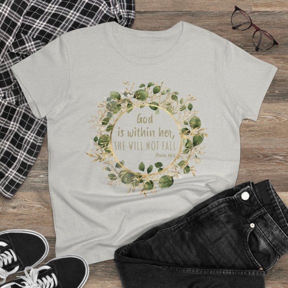 Ladies Bible Verse Shirt, Relaxed Fit Short Sleeve T-Shirt, Ladies Crewneck, Woman's Cotton Tee