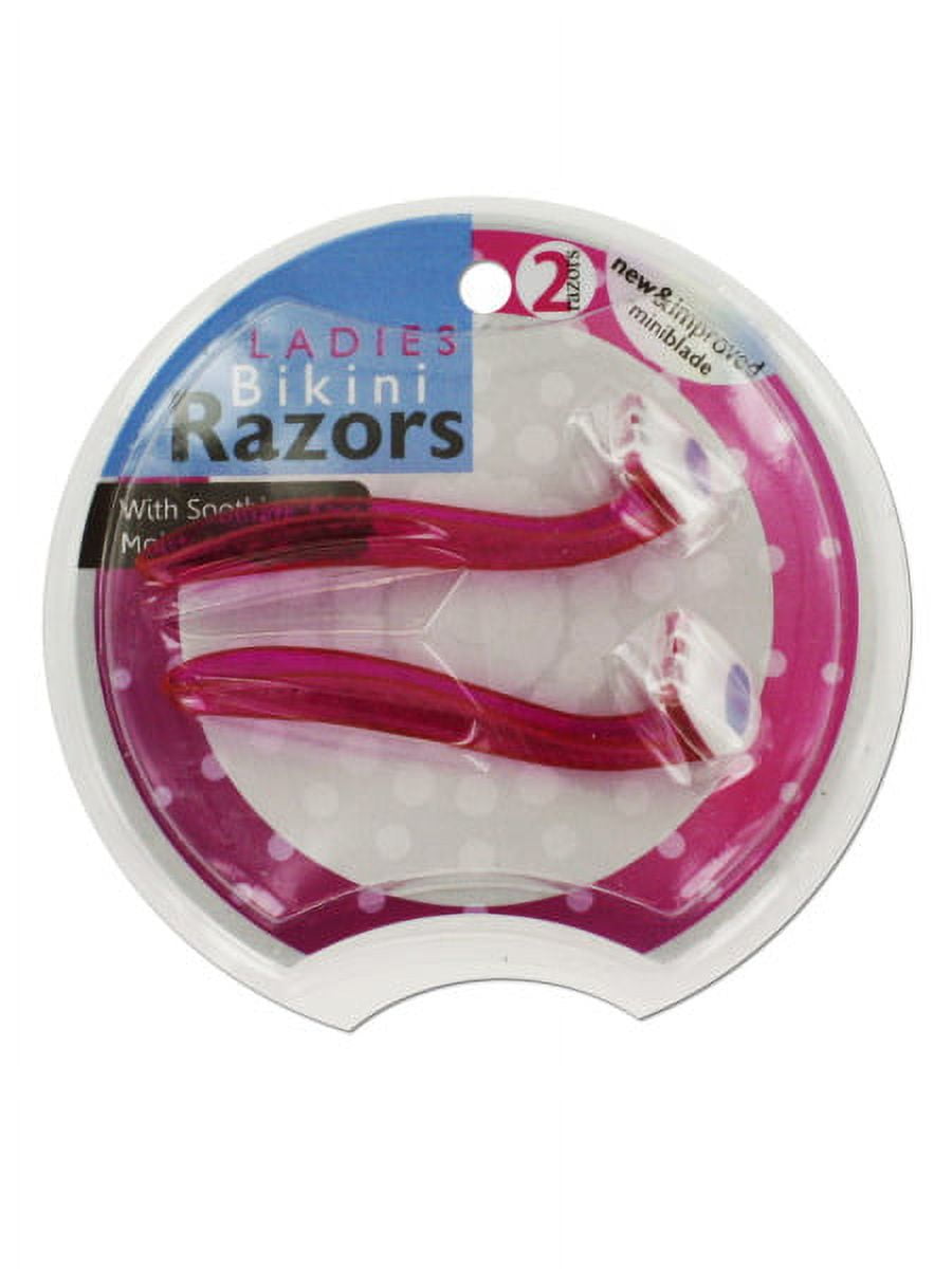 Ladies Bikini Razors With Aloe Strips, 24 Count