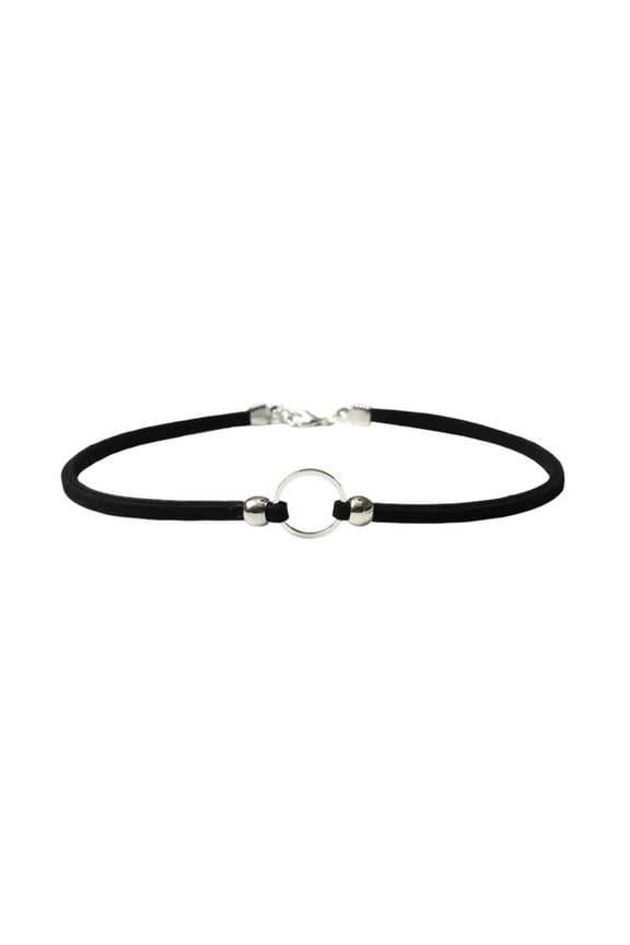 Ladies Black Layered Necklace Gothic Leather Choker Submissive Day Collar Adjustable for Women Fashion