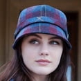 thumbnail image 1 of Ladies Blue And Red Plaid Flapper Hat Made By Mucros Weavers, 1 of 3