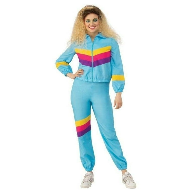 Ladies Blue Shell Suit Costume 1980s Chav Ladies Blue Shell Suit Costume 1980s Chav