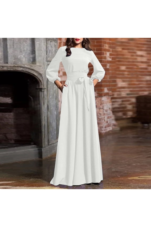Ladies Bohemian Retro Sleeve Casual Dress Formal Dress Casual Dress Womens Dresses Long Sleeve Casual Swing Dress Dresses for Women Casual Tee Dress Floral Maxi Dresses for Women Wu Dress Summer