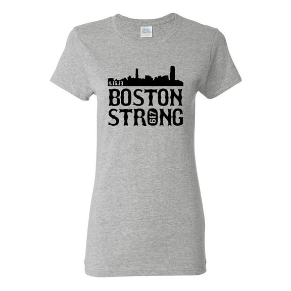 Ladies Boston Strong Skyline 617 T-Shirt Tee