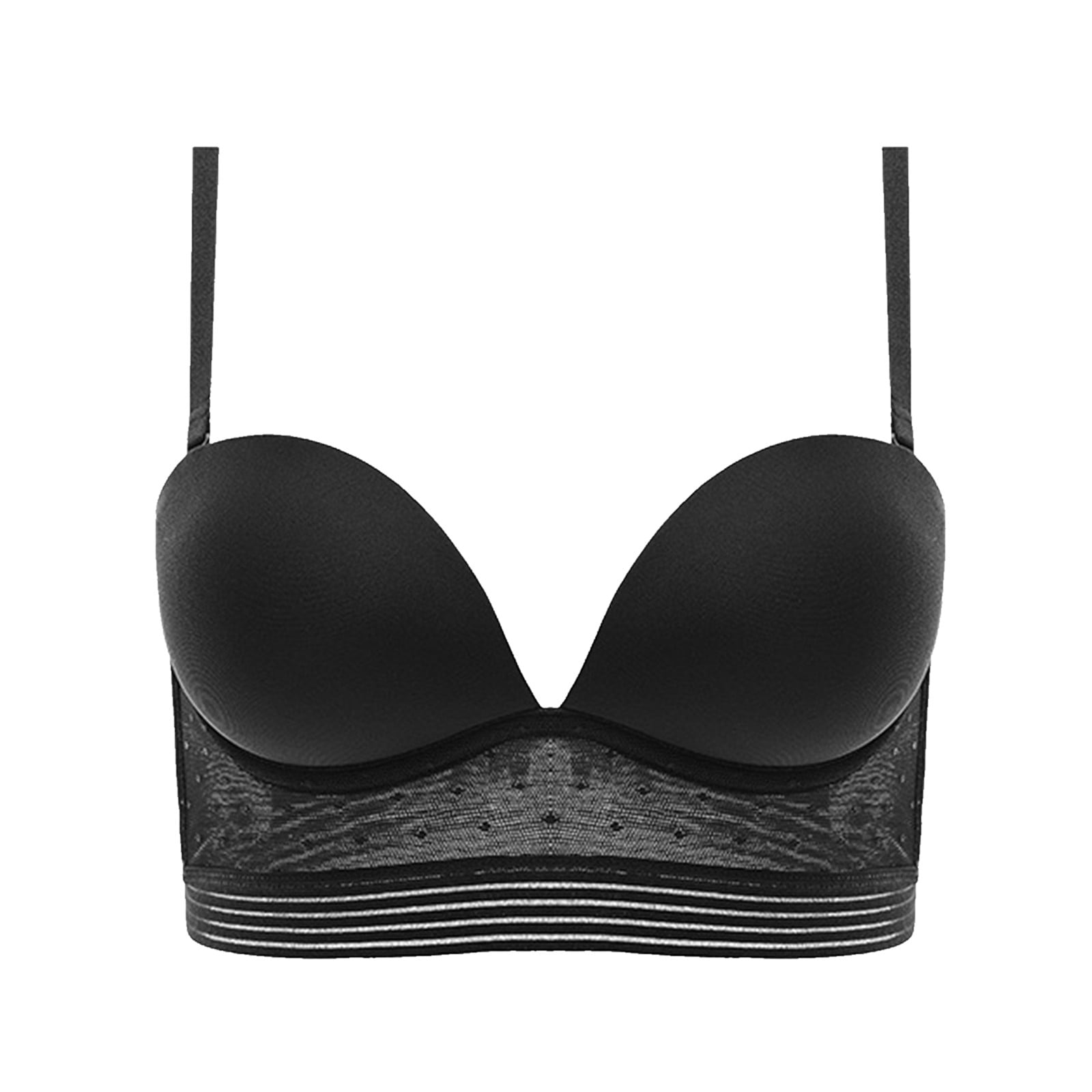 Ladies Bra Comfortable Large U Shaped Anti Sagging Gathering Open Thin