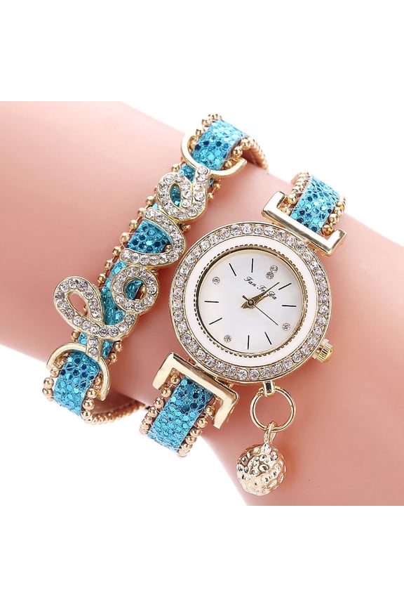 Ladies Bracelet Watch, Gaqring British Fashion Quartz Watch with Leather Strap, 28mm Casual Water Resistant Wristwatch for Women Daily Wear