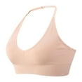 thumbnail image 1 of Ladies Bras Women Seamless Bra Feature V-Neck Bralette Bra Style W-280 Beige L, 1 of 4