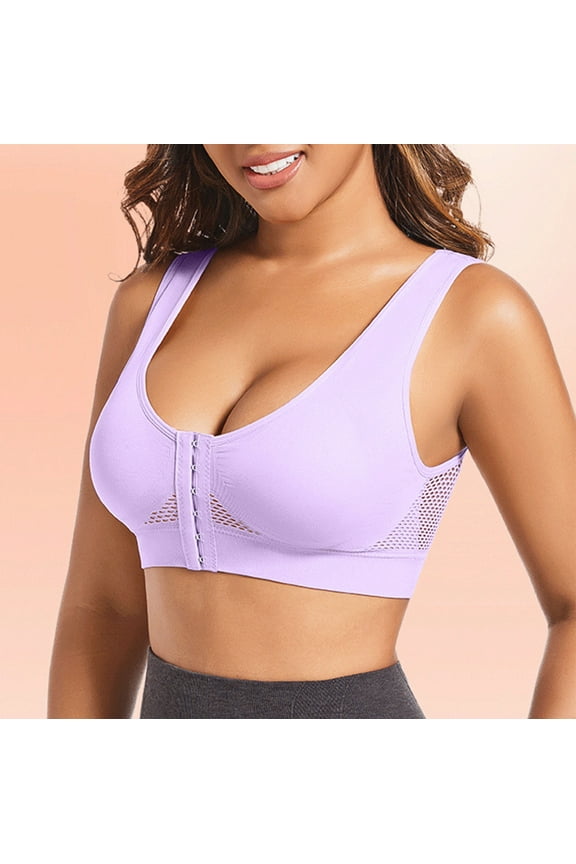 Ladies Bras on Clearance Plus Size CDG Large Cup Size Women Seamless Sports Bra Wirefree Yoga Bra With Removable Pads(Multicolor,L)