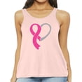 thumbnail image 1 of Ladies Breast Cancer Awareness Heart Ribbon Tank Top - Light Pink, XL, 1 of 2