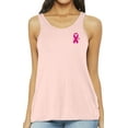 thumbnail image 1 of Ladies Breast Cancer Pink Ribbon Pin Tank Top - Light Pink, Extra Small, 1 of 3