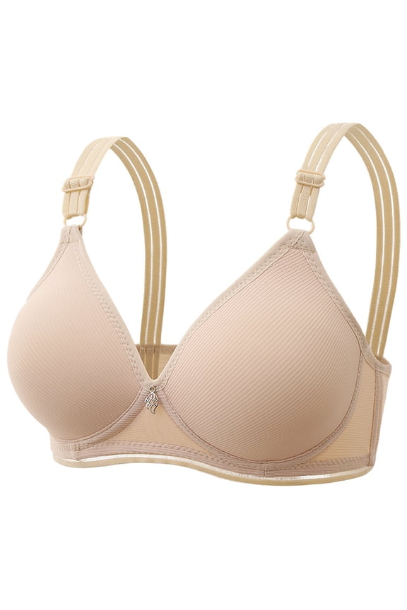 Ladies Breathable Brasiere No Steel Ring Uphold Anti-Drop Sexy Fashion Bralette Bras Soft Ultra-Thin Push Up Stretch Bra