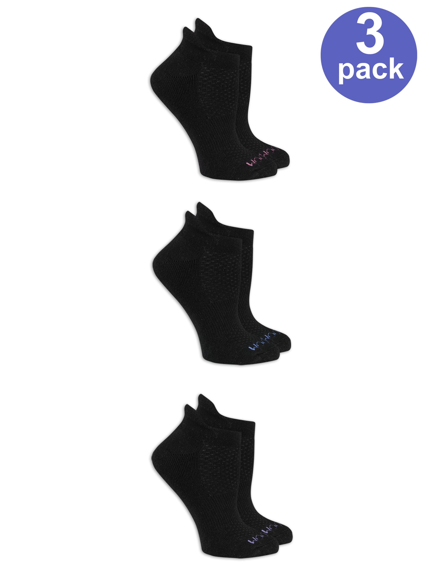 Ladies Breathable No Show Sock with Arch Support 3 Pair