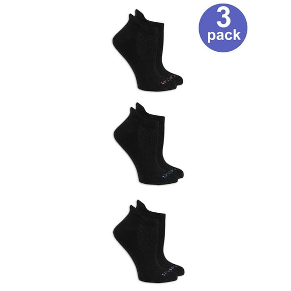 Ladies Breathable No Show Sock with Arch Support - 3 Pair