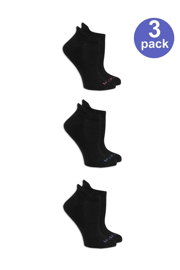 Ladies Breathable No Show Sock with Arch Support - 3 Pair