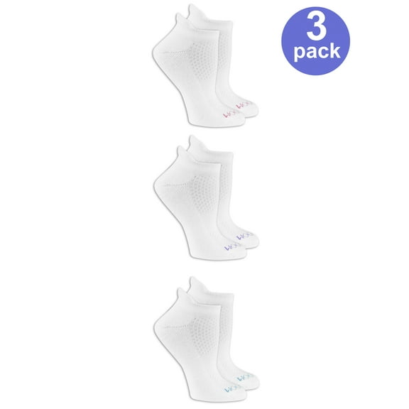 Ladies Breathable No Show Sock with Arch Support - 3 Pair