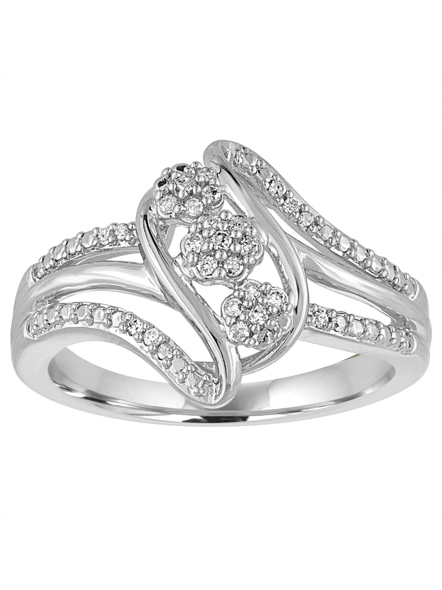 Ladies Brilliance Fine Jewelry 1/6 Carat T.W. Diamond Sterling Silver Ring
