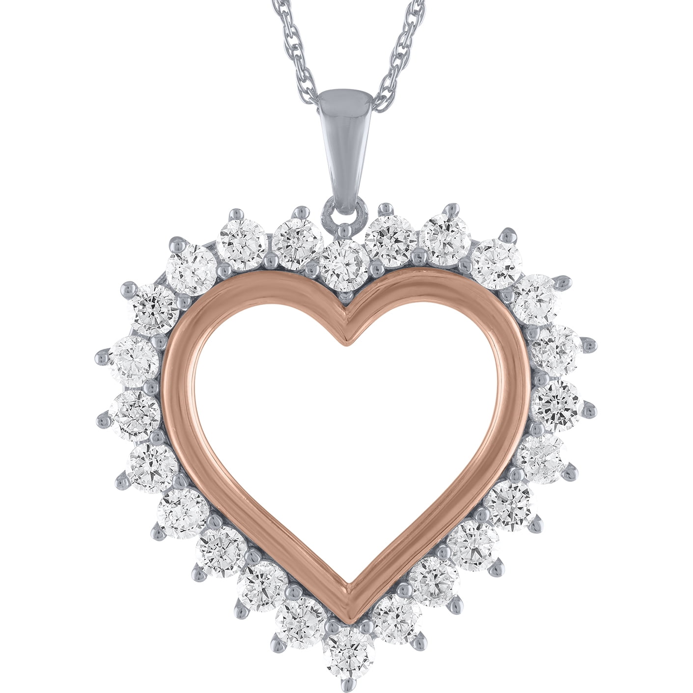 Ladies Brilliance Fine Jewelry 14 Kt Gold Plated Simulated Diamond Pendant, 18"