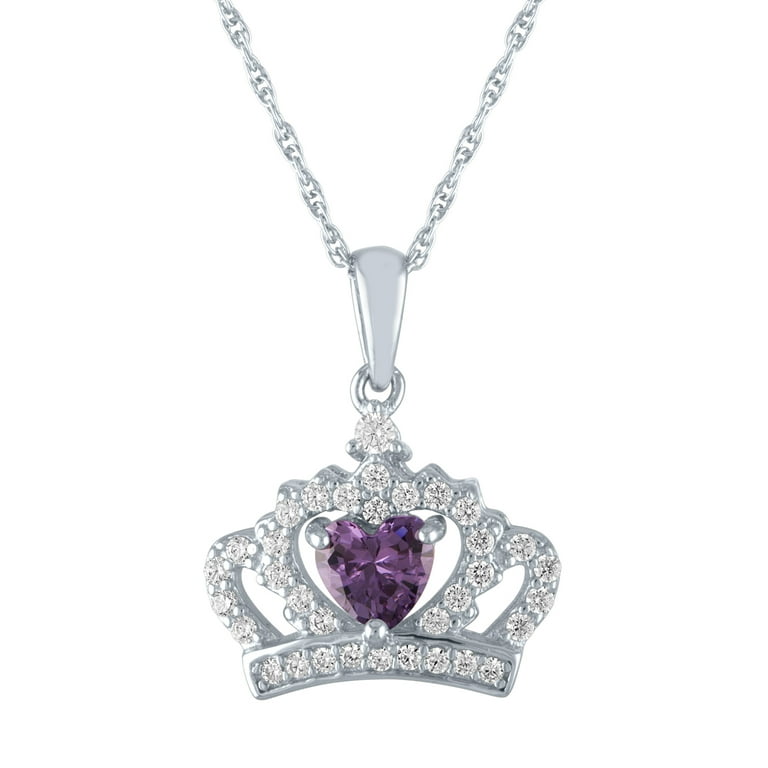 Sterling Silver Round Crown Set Amethyst 18 Sterling Silver Round Crown Set Amethyst 18