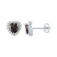 thumbnail image 1 of Ladies Brilliance Fine Jewelry Simulated Mystic Topaz and CZ Sterling Silver Earrings, 1 of 3