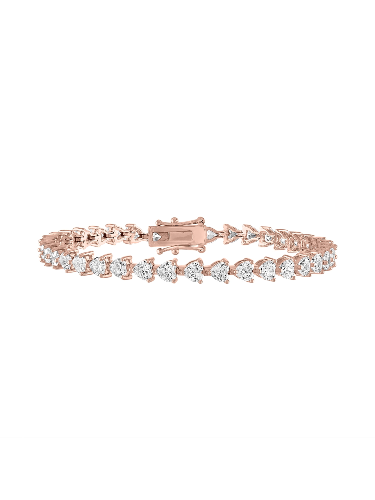 Ladies Brilliance Fine Jewelry Sterling Silver Plated Simulated Diamond Bracelet