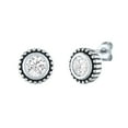 thumbnail image 1 of Ladies Brilliance Fine Jewelry Sterling Silver & Simulated Diamond Earrings, 1 of 3