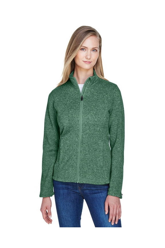 Ladies' Bristol Full-Zip Sweater Fleece Jacket - FOREST HEATHER - 3XL