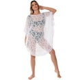 thumbnail image 1 of Ladies Butterfly Beach Tunic in White Lace /w Fringe Hem | AZUCAR LCT1444, 1 of 2