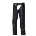 thumbnail image 1 of Ladies COWHIDE PREMIUM low-rise chaps ,BLK ,XL, 1 of 2